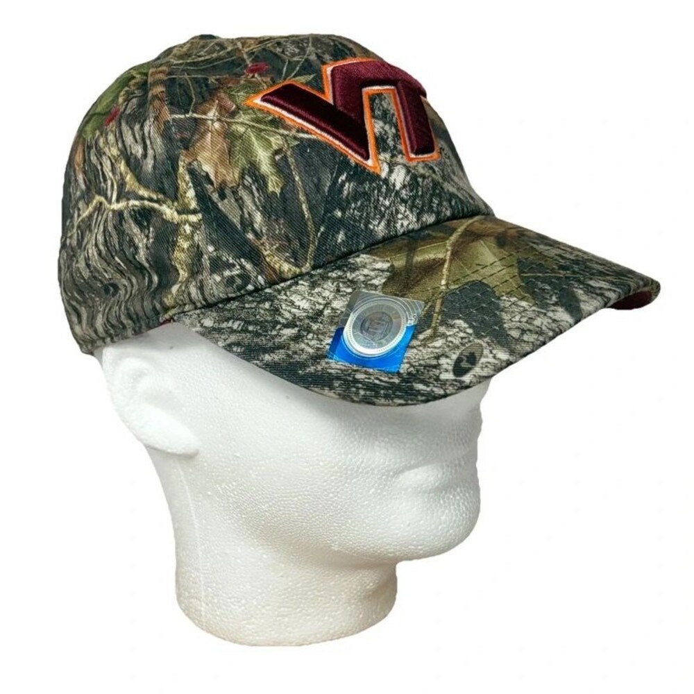 Virginia Tech Hokies Mossy Oak Obsession Camo Adjustable Hat NWT